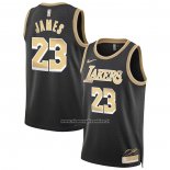 Maglia Los Angeles Lakers LeBron James #23 Select Series Or Nero