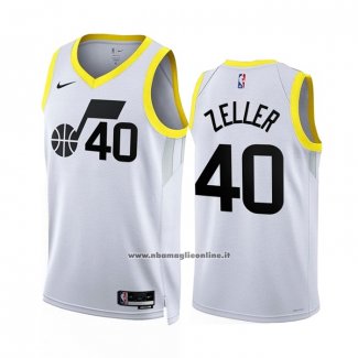 Maglia Utah Jazz Cody Zeller #40 Association 2022-23 Bianco