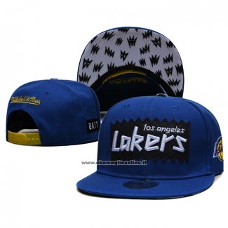 Cappellino Los Angeles Lakers Mitchell & Ness Sta3 Wool Snapback Blu