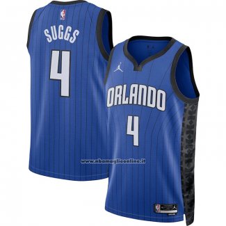 Maglia Orlando Magic Jalen Suggs #4 Statement 2022-23 Blu