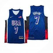 Maglia USA 2024 Kevin Durant # 7 Blu1