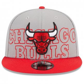 Cappellino Chicago Bulls 2023 NBA Draft 9FIFTY Snapback Grigio Rosso