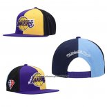 Cappellino Los Angeles Lakers Mitchell & Ness Viola Nero Blu