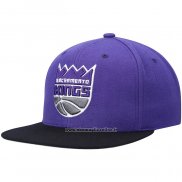 Cappellino Sacramento Kings Mitchell & Ness Nero Viola