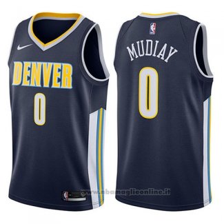 Maglia Denver Nuggets Emmanuel Mudiay NO 0 Icon 2017-18 Blu