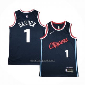 Maglia Los Angeles Clippers James Harden #1 Icon 2024-25 Blu