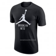 Maglia Manica Corta Brooklyn Nets Essential Jumpman Nero