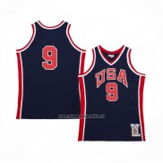 Maglia USA 1984 Michael Jordan #9 Blu