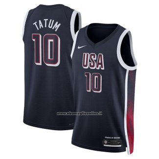 Maglia USA 2024 Jayson Tatum # 10 Blu