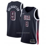 Maglia USA 2024 Tyrese Haliburton # 9 Blu