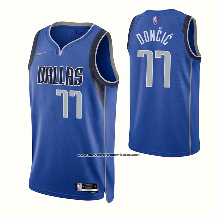 Maglia Dallas Mavericks Luka Doncic #77 Icon 2021 Blu Poco Prezzo