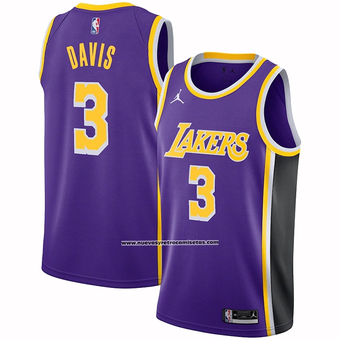 Maglia Los Angeles Lakers Anthony Davis #3 Statement 2021-22 Violaa ...